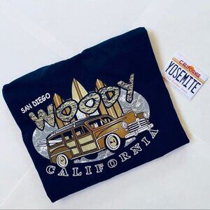 Ink Inc Woody Car San Diego Beach Surf California Blue T-Shirt Size XXL
